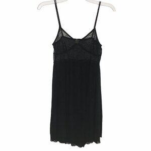 HONEYDEW INTIMATES Romantic Black Lace Chemise MED